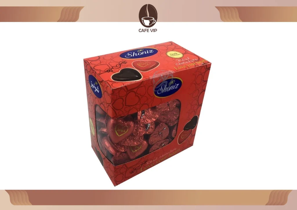 شکلات تلخ قلبی 78 درصد شونیز - 1 کیلوگرم